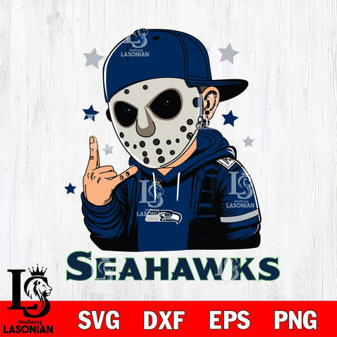 Seattle Seahawks Jason Voorhees Horror 9 Svg Eps Dxf Png File, NFL svg, Digital Download, Instant Download