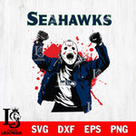 Seattle Seahawks Jason Voorhees Horror Halloween 3 Svg Eps Dxf Png File, Digital Download, Instant Download