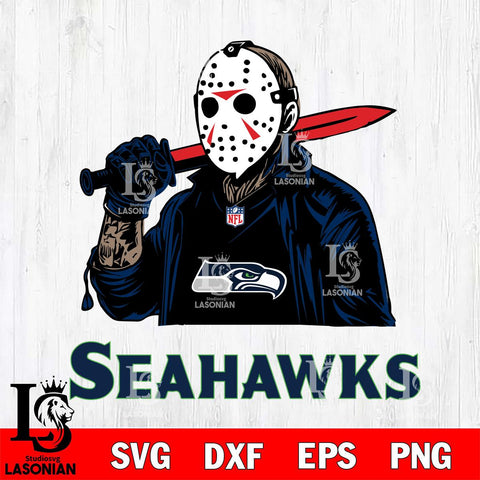 Seattle Seahawks Jason Voorhees Horror Halloween Svg Eps Dxf Png File, Digital Download, Instant Download