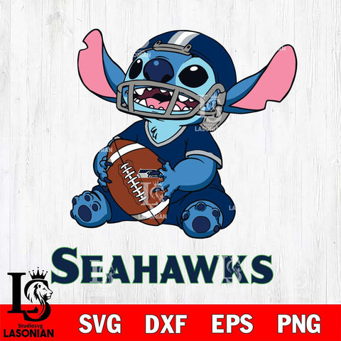 Seattle Seahawks Lilo and stitch Football SVG DXF EPS PNG FILE, Stitch File Cut,NFL Digital Download,Instant Download, Silhouette