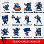 Seattle Seahawks Lilo and stitch Football NFL Bundle 12 SVG DXF EPS PNG FILE, NFL File Cut, Digital Download,Instant Download, Silhouette, Cricut