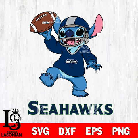 Seattle Seahawks Lilo and stitch Sport SVG DXF EPS PNG FILE, Stitch File Cut,NFL Digital Download,Instant Download, Silhouette