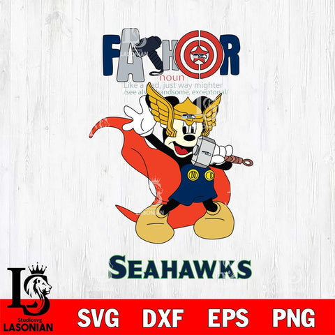 Seattle Seahawks Mickey Father Sport Svg Eps Dxf Png File, NFL File Cut,Digital Download,Instant Download,Disney Svg Files