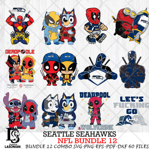 Seattle Seahawks NFL Bundle 12 Svg Eps Dxf Png File, Digital Download, Instant Download