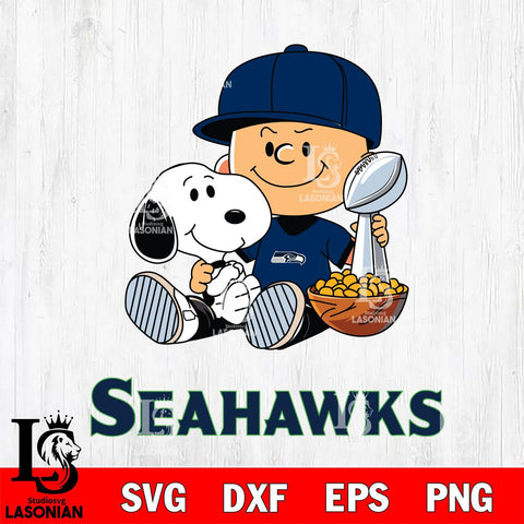 Seattle Seahawks Peanuts Snoopy Champion football SVG DXF EPS PNG FILE,Snoopy File Cut, Nfl Digital Download,Instant Download, Silhouette