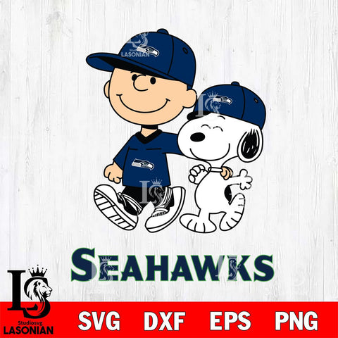 Seattle Seahawks Peanuts Snoopy Friends SVG DXF EPS PNG FILE,Snoopy File Cut, Nfl Digital Download,Instant Download, Silhouette