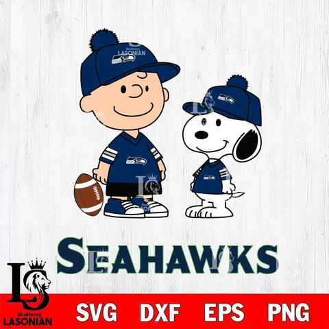 Seattle Seahawks Peanuts Snoopy Friends Football SVG DXF EPS PNG FILE,Snoopy File Cut, Nfl Digital Download,Instant Download, Silhouette