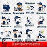 Seattle Seahawks Peanuts Snoopy Player NFL Bundle 12 SVG DXF EPS PNG FILE,Snoopy File Cut, bundle nfl Digital Download,Instant Download, Silhouette