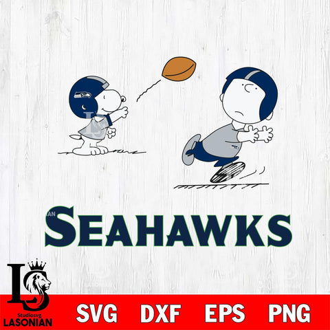 Seattle Seahawks Peanuts play football SVG DXF EPS PNG FILE,Snoopy File Cut, Nfl Digital Download,Instant Download, Silhouette