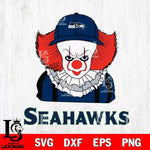Seattle Seahawks Pennywise Horror Sport 10 Svg Eps Dxf Png File, NFL svg, Digital Download, Instant Download