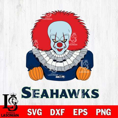 Seattle Seahawks Pennywise Horror Sport 3 Svg Eps Dxf Png File, NFL svg, Digital Download, Instant Download