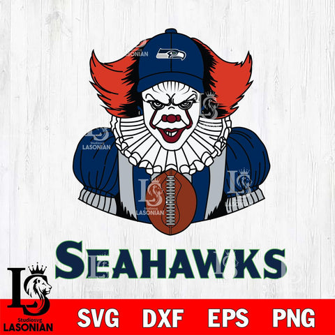 Seattle Seahawks Pennywise Horror Sport 9 Svg Eps Dxf Png File, NFL svg, Digital Download, Instant Download