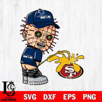 Seattle Seahawks Pinhead Piss On San Francisco 49ers Svg Eps Dxf Png File, Digital Download, Instant Download