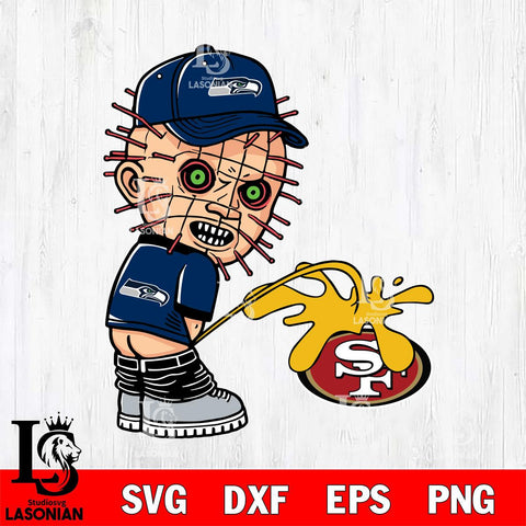 Seattle Seahawks Pinhead Piss On San Francisco 49ers Svg Eps Dxf Png File, Digital Download, Instant Download