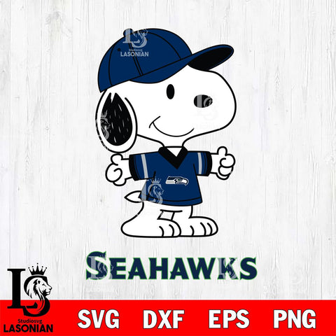 Seattle Seahawks Snoopy football SVG DXF EPS PNG FILE,Snoopy File Cut, Nfl Digital Download,Instant Download, Silhouette