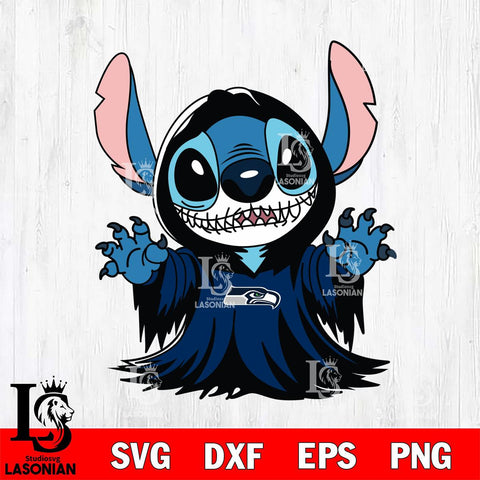 Seattle Seahawks Stitch Ghost Football Svg Eps Dxf Png File, NFL svg, Digital Download, Instant Download
