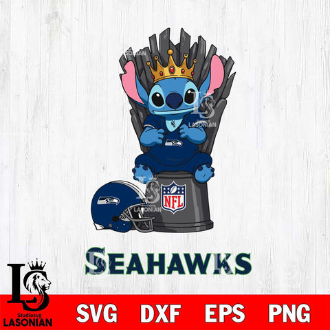 Seattle Seahawks Stitch King Football SVG DXF EPS PNG FILE, Stitch File Cut,NFL Digital Download,Instant Download, Silhouette