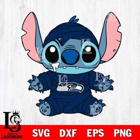 Seattle Seahawks Stitch Mummy Football Svg Eps Dxf Png File, NFL svg, Digital Download, Instant Download