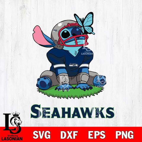 Seattle Seahawks Stitch Rugby Ball Sport SVG DXF EPS PNG FILE, Stitch File Cut,NFL Digital Download,Instant Download, Silhouette