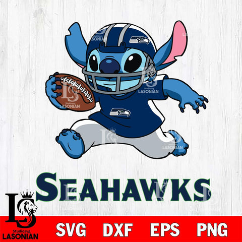 Seattle Seahawks Stitch Run Football SVG DXF EPS PNG FILE, Stitch File Cut,NFL Digital Download,Instant Download, Silhouette