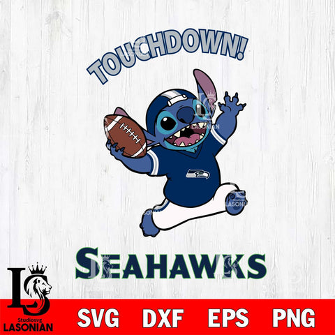 Seattle Seahawks Stitch Touchdown SVG DXF EPS PNG FILE, NFL File Cut, Digital Download,Instant Download, Silhouette, Cricut