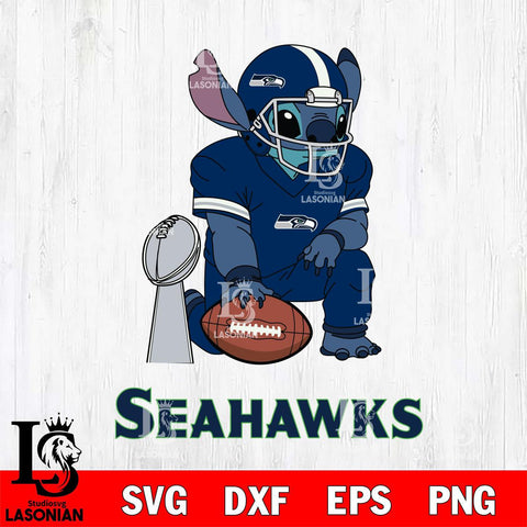 Seattle Seahawks Stitch Vince Lombardi Trophy SVG DXF EPS PNG FILE, NFL File Cut, Digital Download,Instant Download, Silhouette, Cricut