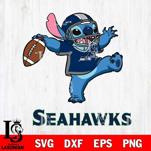 Seattle Seahawks Stitch dance rugby ball SVG DXF EPS PNG FILE, Stitch File Cut,NFL Digital Download,Instant Download, Silhouette