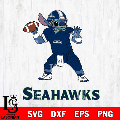 Seattle Seahawks Stitch throw the ball SVG DXF EPS PNG FILE, NFL File Cut, Digital Download,Instant Download, Silhouette, Cricut