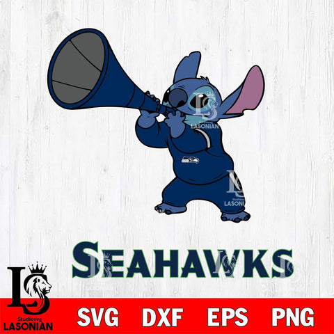 Seattle Seahawks Stitch vuvuzela SVG DXF EPS PNG FILE, NFL File Cut, Digital Download,Instant Download, Silhouette, Cricut