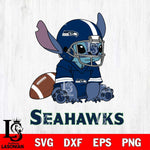 Seattle Seahawks Stitch with a football SVG DXF EPS PNG FILE, NFL File Cut, Digital Download,Instant Download, Silhouette, Cricut