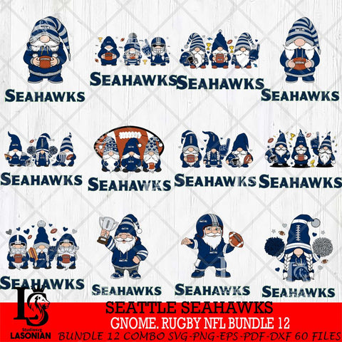 Seattle Seahawks  Gnome Football NFL Bundle File Cut, NFL SVG, Digital Download , CHRISTMAS Criucut , Silhouette