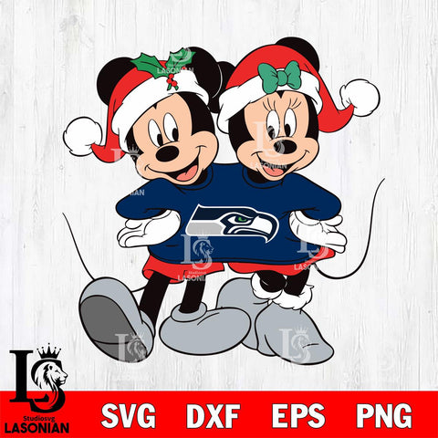 Seattle Seahawks mickey christmas 11 Svg Eps Dxf Png File, Digital Download, Instant Download