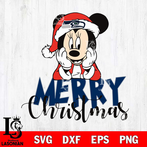 Seattle Seahawks mickey christmas 1 Svg Eps Dxf Png File, Digital Download, Instant Download