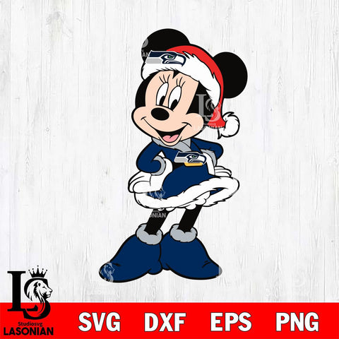 Seattle Seahawks mickey christmas 2 Svg Eps Dxf Png File, Digital Download, Instant Download