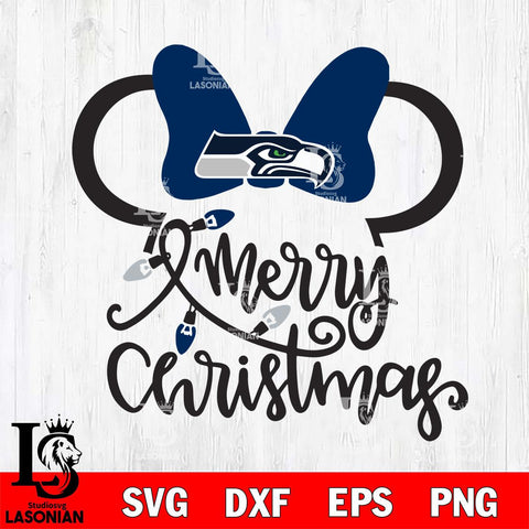 Seattle Seahawks mickey christmas 3 Svg Eps Dxf Png File, Digital Download, Instant Download