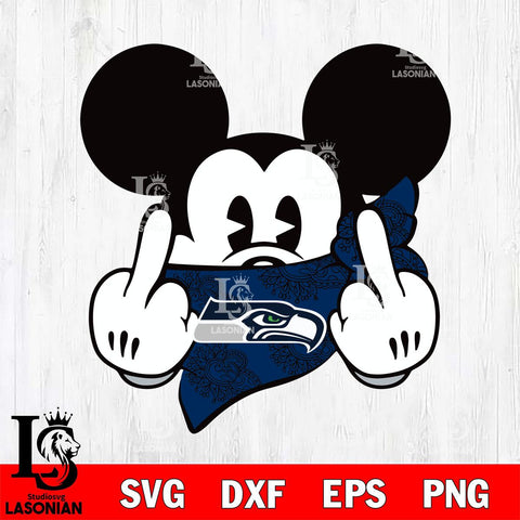 Seattle Seahawks mickey christmas 4 Svg Eps Dxf Png File, Digital Download, Instant Download