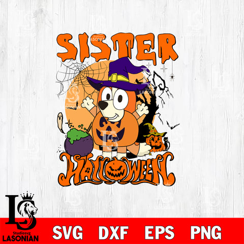 Sister bingo halloween svg Svg Eps Dxf Png File, Digital Download, Instant Download