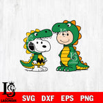 Snoopy And Charlie Brown Dinosaur SVG DXF EPS PNG FILE, Graduation File Cut, Digital Download,Instant Download, Silhouette, Cricut