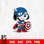 Snoopy Captain America SVG DXF EPS PNG FILE, Graduation File Cut, Digital Download,Instant Download, Silhouette, Cricut