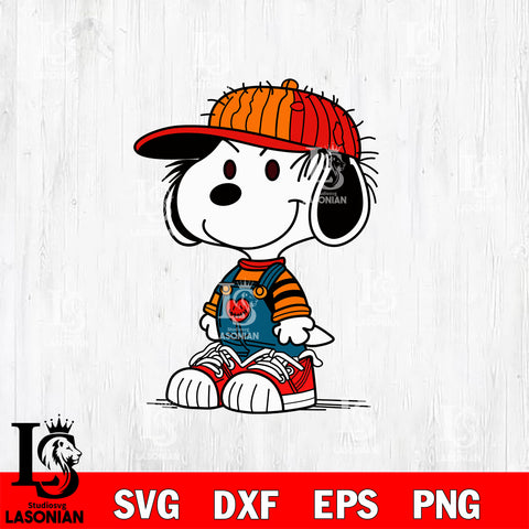 Snoopy Horror Chucky Doll SVG DXF EPS PNG FILE, Halloween File Cut, Digital Download,Instant Download, Silhouette, Cricut