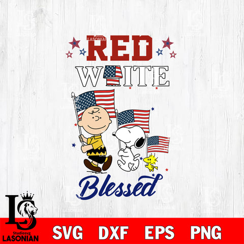 Snoopy Red White Blessed Svg Eps Dxf Png File, Graduation File Cut,Digital Download,Instant Download,Disney Svg Files
