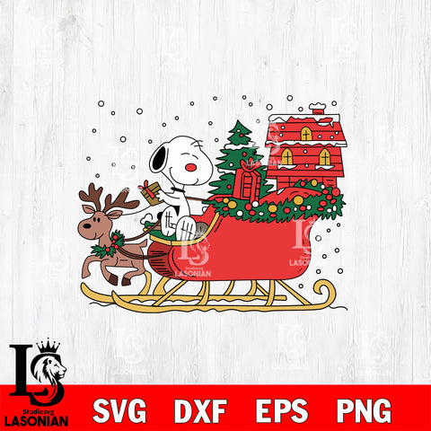 Snoopy merry christmas Svg Eps Dxf Png File, Graduation File Cut,Digital Download,Instant Download,Disney Svg Files
