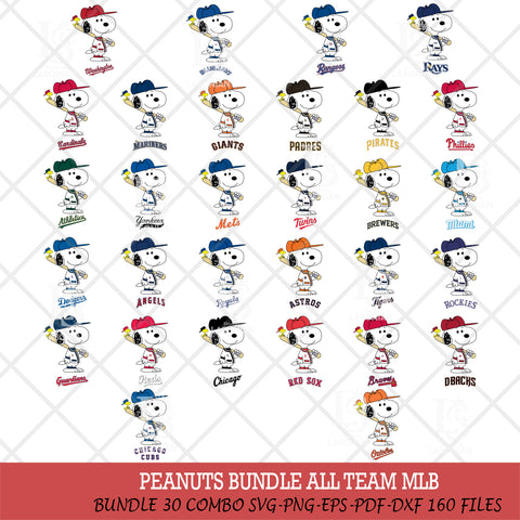 Snoopy sport MLB Svg Eps Dxf Png File,Big Bundle MLB File Cut,Digital Download,Instant Download,MLB Svg Files