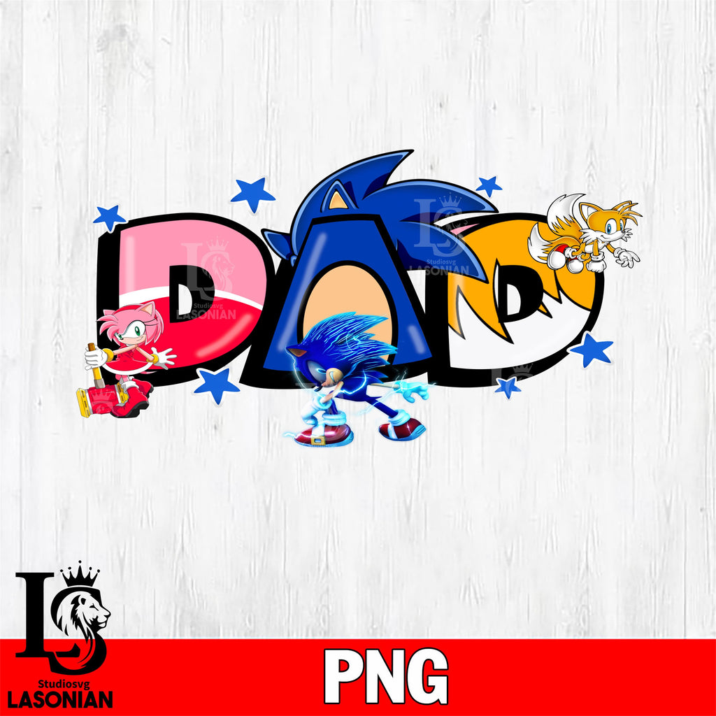 Sonic Dad png file , digital download – lasoniansvg
