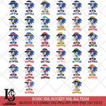 Sonic NHL Hockey Big Bundle SVG DXF EPS PNG FILE,NHL Bundle File Cut,Disney Digital Download,Instant Download, Silhouette
