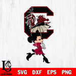 South Carolina Gamecocks Fancy Minnie Svg Eps Dxf Png File, Digital Download, Instant Download