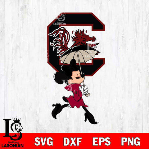 South Carolina Gamecocks Fancy Minnie Svg Eps Dxf Png File, Digital Download, Instant Download