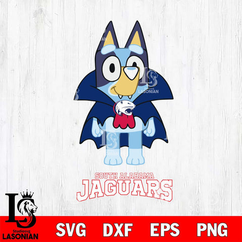 South Alabama Jaguars Bluey Dracula Halloween Svg Eps Dxf Png File, Digital Download, Instant Download