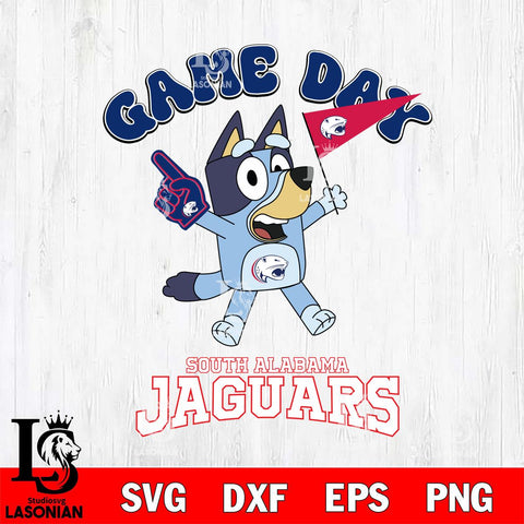 South Alabama Jaguars Bluey Game Day Svg Eps Dxf Png File, Digital Download, Instant Download
