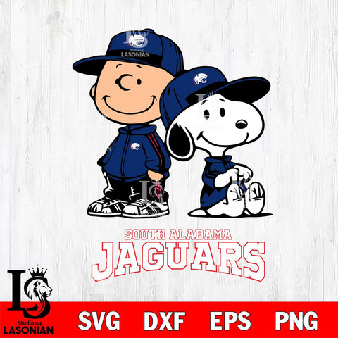 South Alabama Jaguars Charlie Brown Snoopy Champions Svg Eps Dxf Png File, NCAA svg , Digital Download , Instant Download, Cricut File